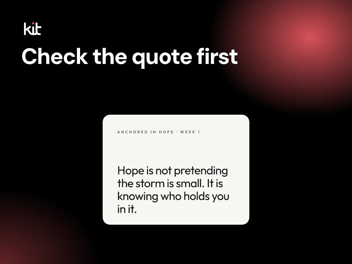 Check the quote first: one sample sermon quote design from a fictional sermon series