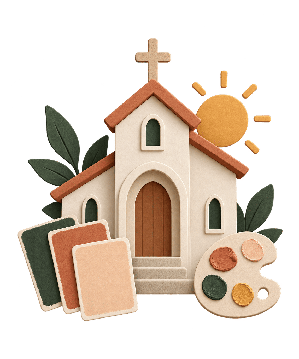 Illustration of personalizing a church page