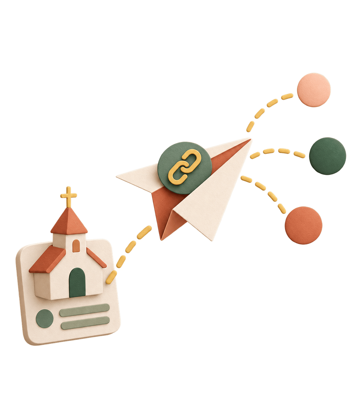 Illustration of sharing a church link