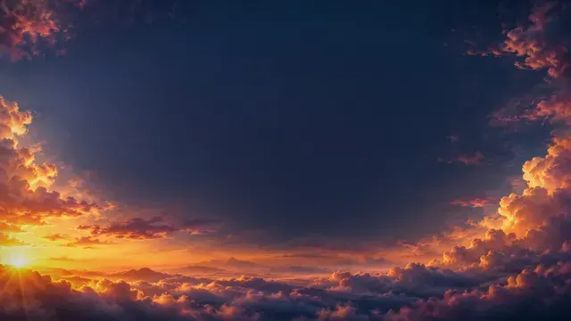 A golden sunrise over clouds, a sample background from Backgrounds.
