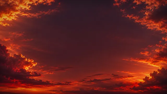 Fiery Sunset Clouds, a sky worship background