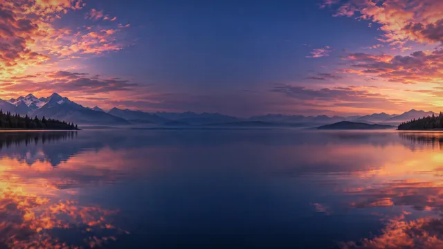 Dawn Lake Reflection, a water worship background