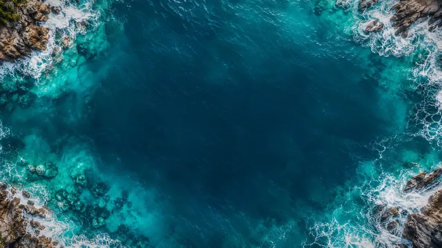 Shoreline Foam Aerial, a water worship background