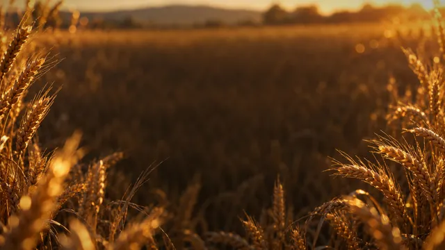 Wheat Field Golden Hour, a landscape worship background