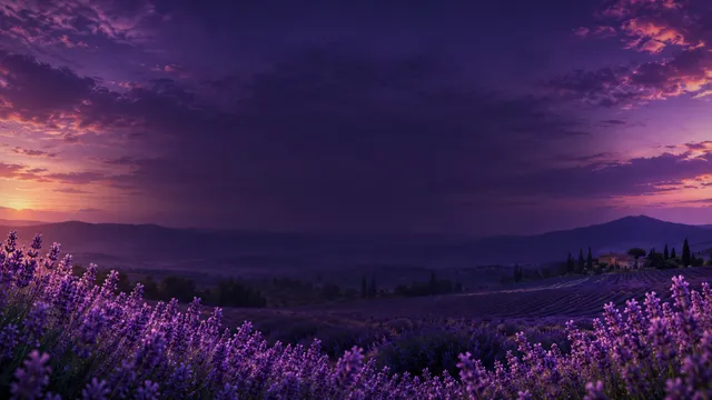 Lavender Dusk, a landscape worship background