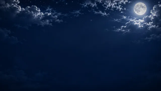 Moon Over Clouds, a night & space worship background