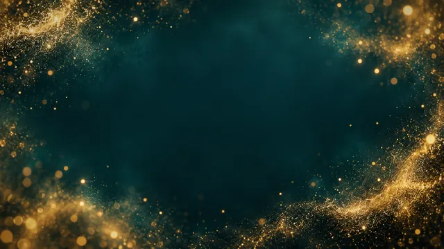 Golden Dust On Teal, a light & bokeh worship background