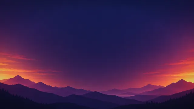 Flat Mountain Layers, a gradient & liquid worship background