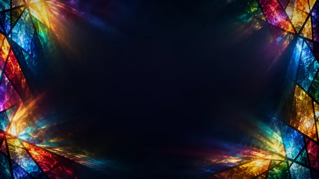 Stained Glass Glow, a faith worship background