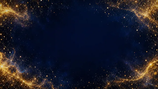 Indigo Gold Stardust, a particles worship background