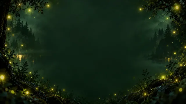 Forest Fireflies, a particles worship background