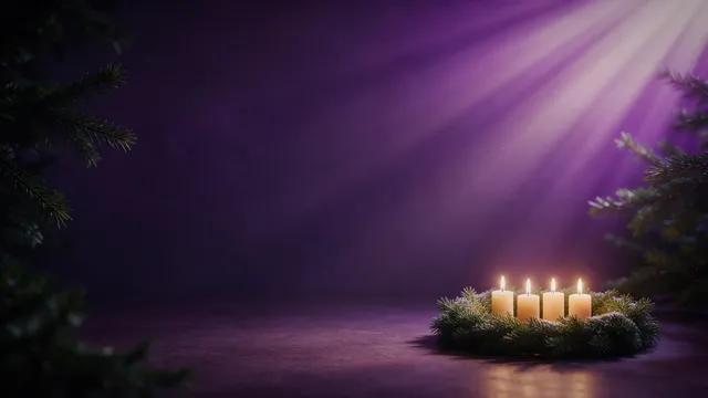 Advent Wreath Light, a advent & christmas worship background