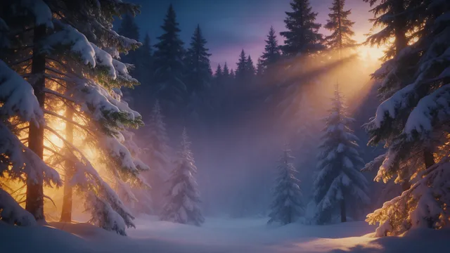 Winter Forest Glow, a advent & christmas worship background