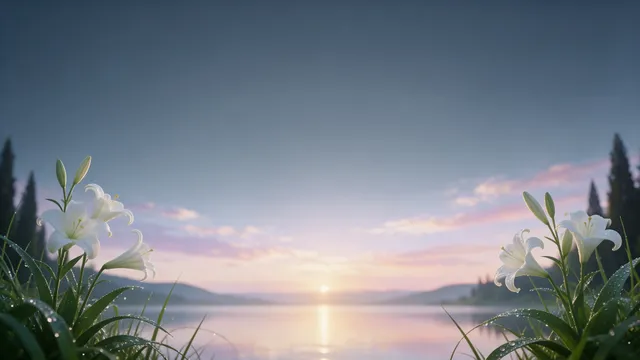 Easter Lilies, a easter & pentecost worship background