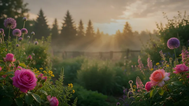 Spring Garden Morning, a easter & pentecost worship background