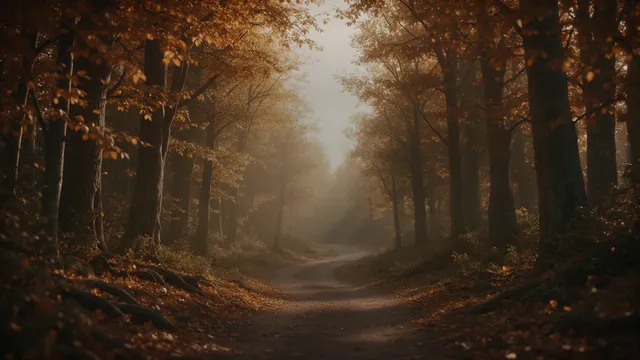 Fall Forest Path, a seasons worship background