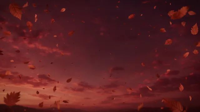 Falling Leaves Dusk, a seasons worship background