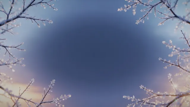 Winter Frost Branches, a seasons worship background