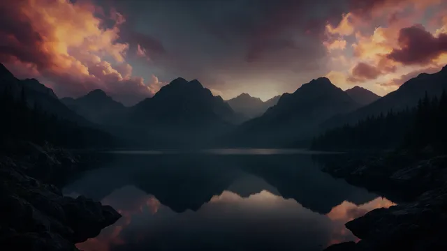 Mountain Lake Mirror, a mountains worship background