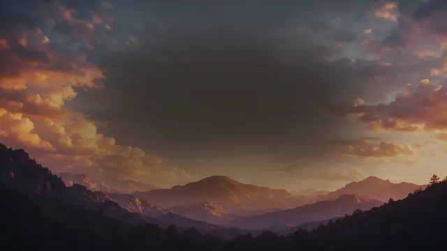 Mountain Sunset Gold, a mountains worship background