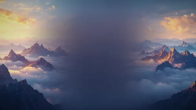Peaks Above Clouds, a mountains worship background