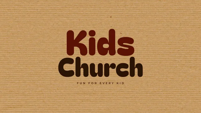 Kids Church Kraft, a sermon title slide