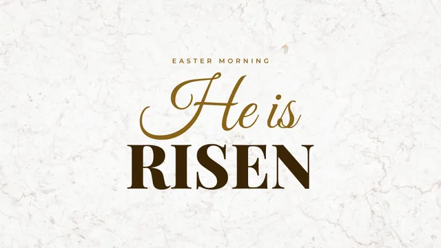 He Is Risen Marble, a sermon title slide