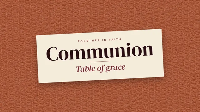 Communion Paper Label, a sermon title slide