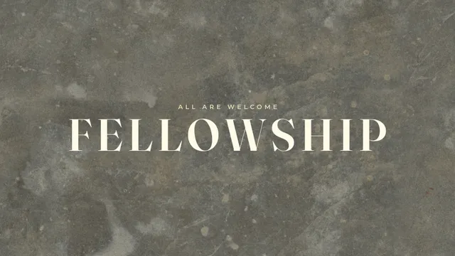 Fellowship Stone, a sermon title slide