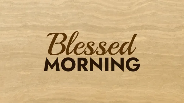 Blessed Morning Travertine, a sermon title slide