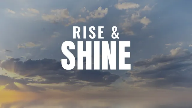 Rise And Shine Rays, a sermon title slide