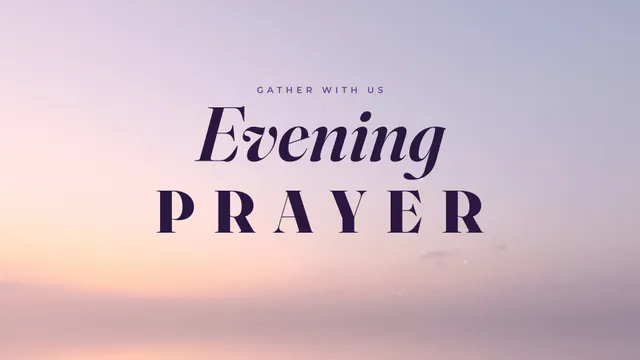 Evening Prayer Pastel, a sermon title slide