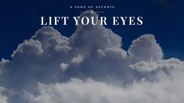 Lift Your Eyes Storm Clouds, a sermon title slide