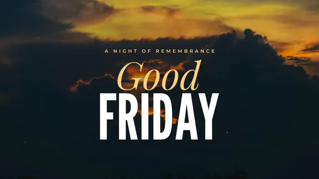 Good Friday Embers, a sermon title slide