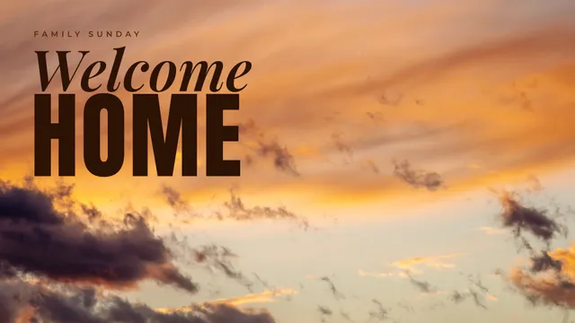Welcome Home Orange Streaks, a sermon title slide