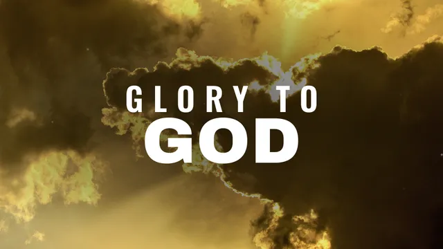 Glory To God Clouds, a sermon title slide