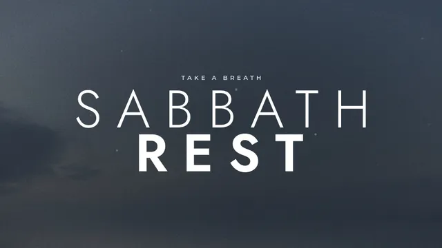 Sabbath Rest Woods, a sermon title slide