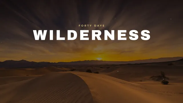 Wilderness Dunes, a sermon title slide