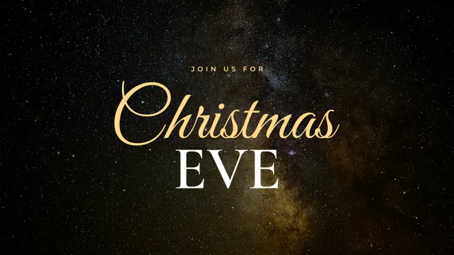 Christmas Eve Stars, a sermon title slide