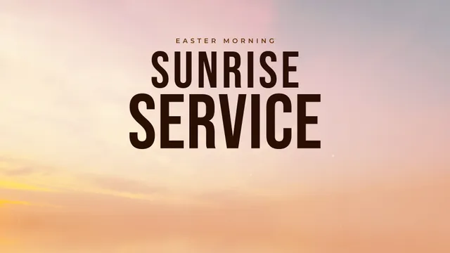 Sunrise Service Clouds, a sermon title slide