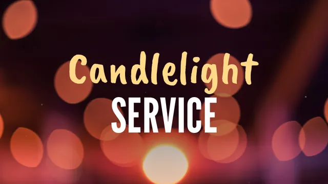 Candlelight Service Bokeh, a sermon title slide