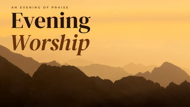 Evening Worship Ridges, a sermon title slide