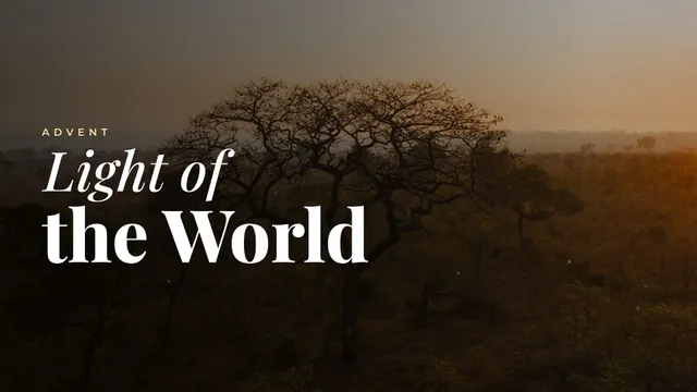 Light Of The World Dawn, a sermon title slide
