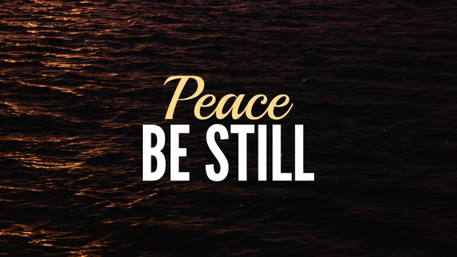 Peace Be Still Water, a sermon title slide