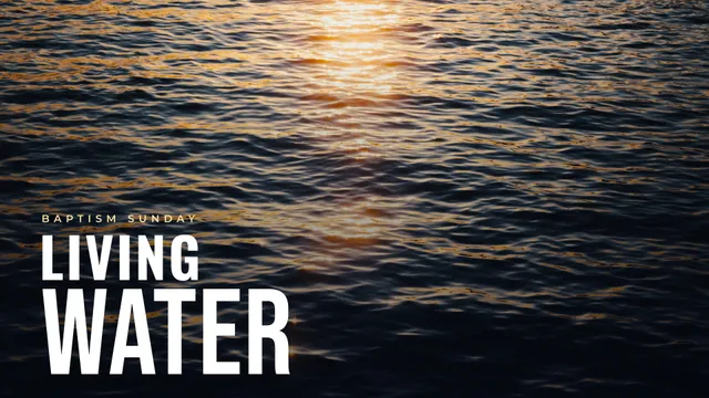 Living Water Glints, a sermon title slide