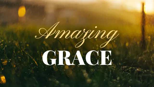 Amazing Grace Bokeh, a sermon title slide