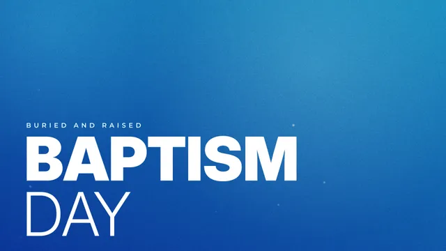 Baptism Day Aqua, a sermon title slide
