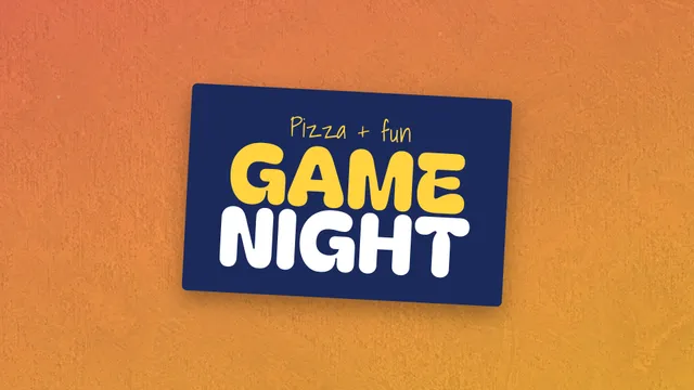 Game Night Label, a sermon title slide