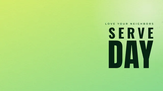 Serve Day Lime, a sermon title slide