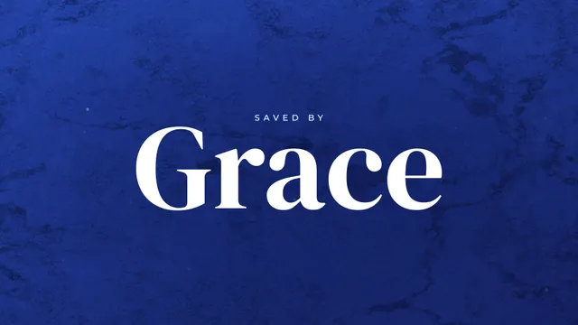 Grace Cobalt Marble, a sermon title slide